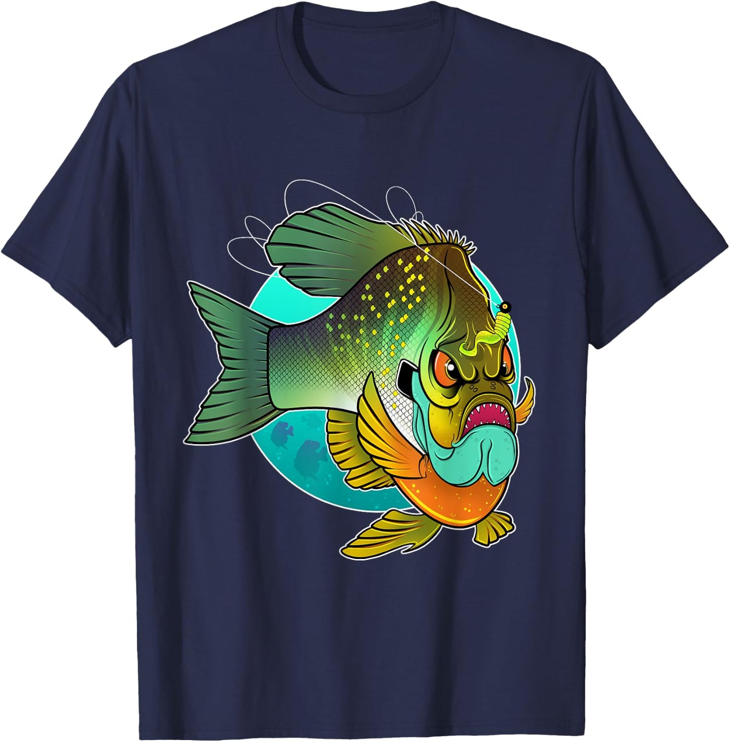 Angry Bluegill Fishing T-Shirt - T-Shirt | Navy