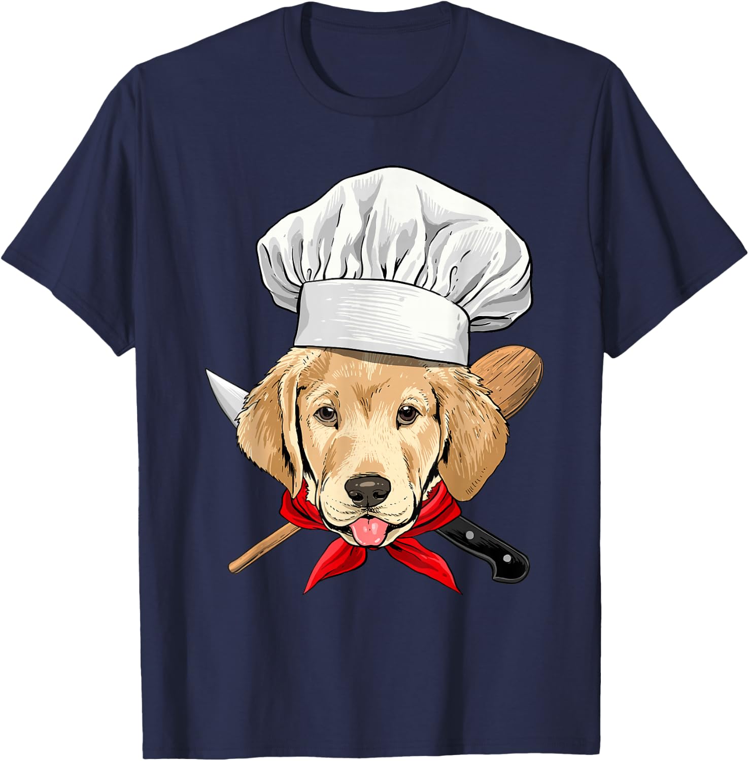 Labrador Chef Dog, Cooking Baking Lover T-Shirt - T-Shirt | Navy