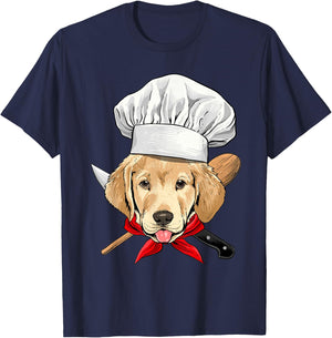 Labrador Chef Dog, Cooking Baking Lover T-Shirt - T-Shirt | Navy