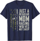 Regular Mom Raising Wolves Not Sheep - Soldier AR15 Gun USA T-Shirt - T-Shirt | Navy
