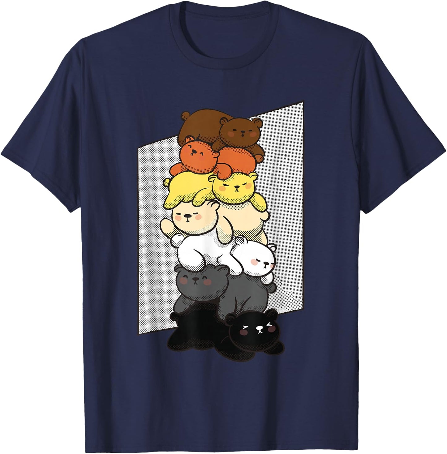 Cute Gay Bear Pride Flag Colors for Gay Bear Cubs T-Shirt - T-Shirt | Navy