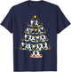 Taekwondo Lover Xmas Lighting Taekwondo Christmas Tree T-Shirt - T-Shirt | Navy