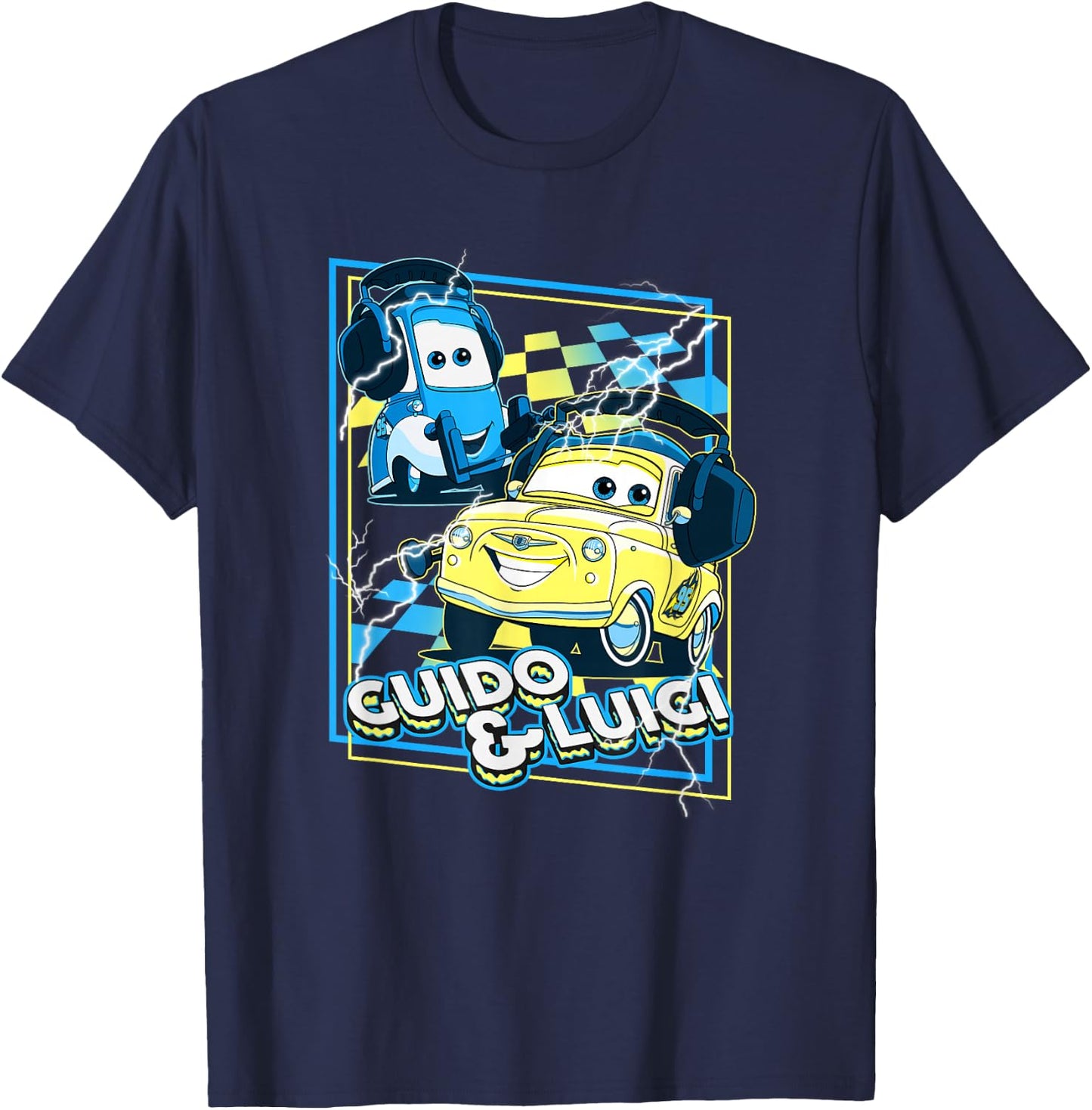 Disney Pixar Cars Guido & Luigi Loud As Thunder T-Shirt - T-Shirt | Navy