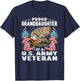 ZeeWire Proud Granddaughter Of A US Army Veteran Military Vet Family T-Shirt - T-Shirt | Navy