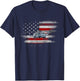 CH-53 Sea Stallion Helicopter USA Flag Helicopter Pilot T-Shirt - T-Shirt | Navy