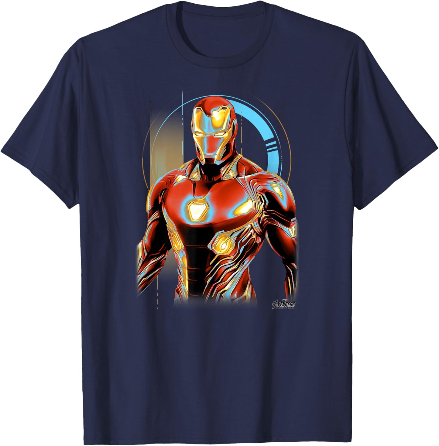 Marvel Infinity War Iron Man Digital Profile Pose T-Shirt - T-Shirt | Navy