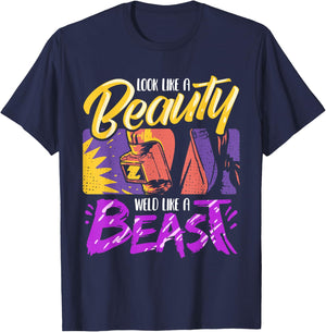 Welder Welding Beauty Weld Like A Best T-Shirt - T-Shirt | Navy