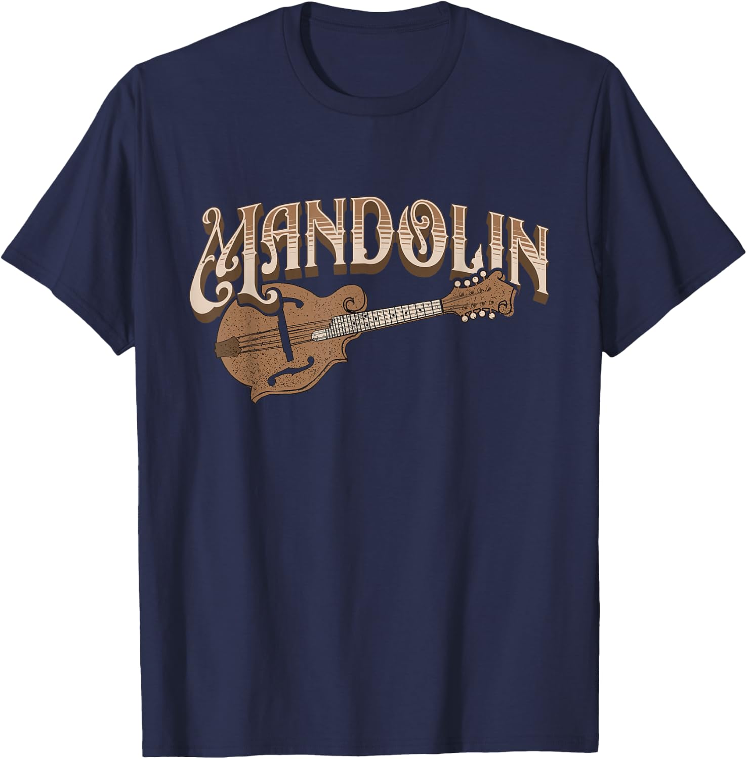 Mandolin - Bluegrass Folk Music Mandolin Player Musicians T-Shirt - T-Shirt | Navy