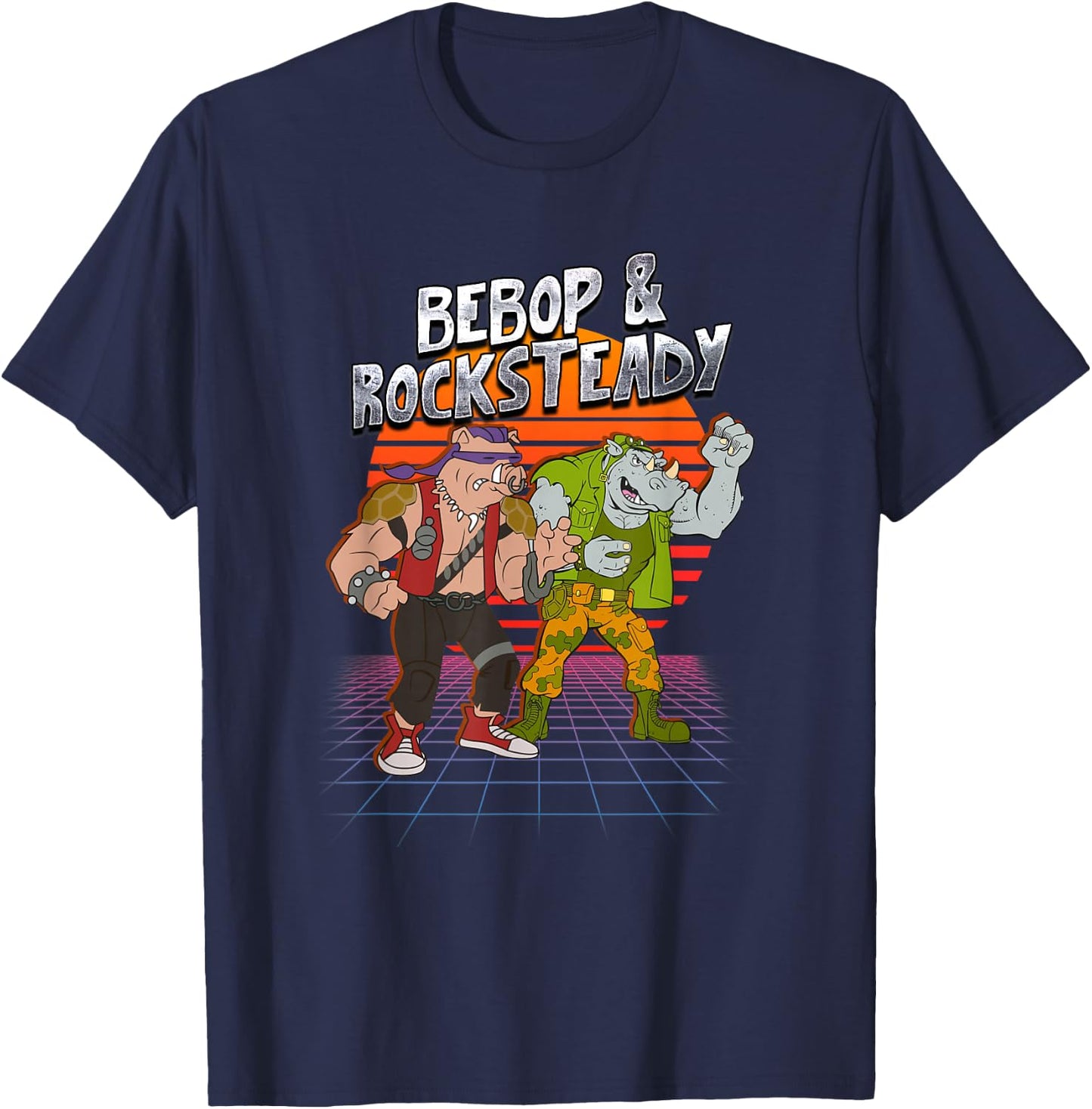 Bepop & Rocksteady - Retro Style T-Shirt - T-Shirt | Navy