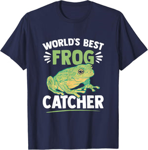 World's Best Frog Catcher Toad Kids Frog Hunter T-Shirt - T-Shirt | Navy
