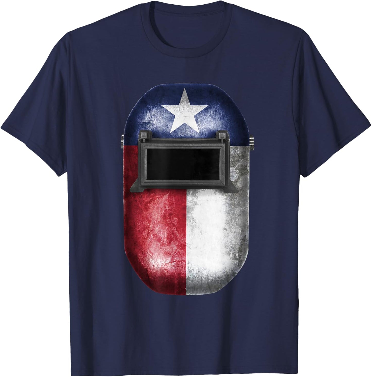 Texas Flag Welders Helmet Cool Welding & Fabricator Gift T-Shirt - T-Shirt | Navy