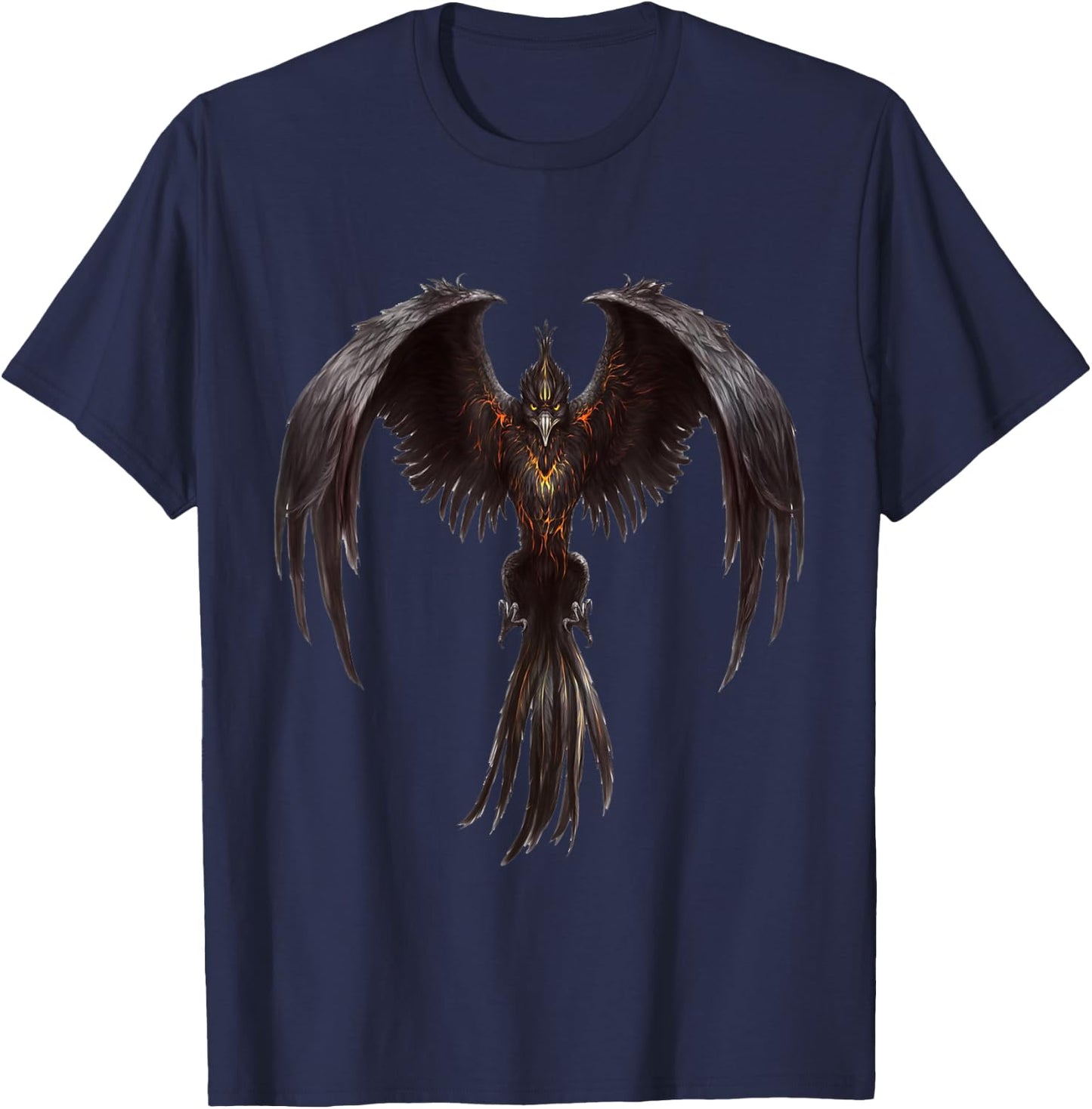 Rising Phoenix Black Fenix Fantasy Bird Phoenix lover gift T-Shirt - T-Shirt | Navy