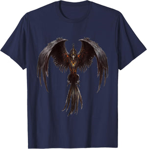 Rising Phoenix Black Fenix Fantasy Bird Phoenix lover gift T-Shirt - T-Shirt | Navy