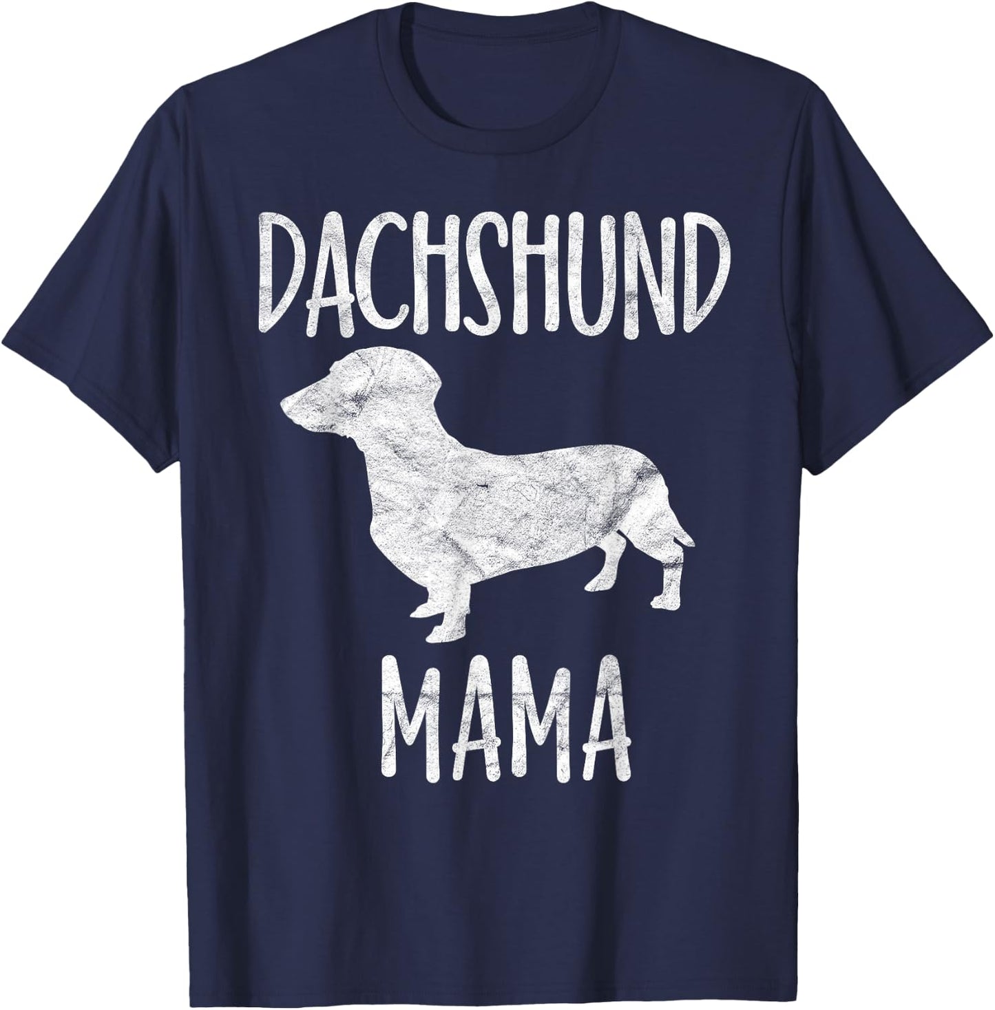 Vintage Dachshund Mama Gift Doxie Mom Pet Dog Owner Mother T-Shirt - T-Shirt | Navy