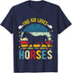 This Kid Loves Horses Boys and Girls Horse Gift T-Shirt - T-Shirt | Navy