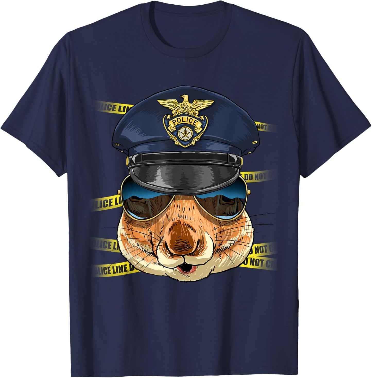 Squirrel Police Wildlife Squirrel Rodent Animal Lover T-Shirt - T-Shirt | Navy