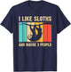 Funny Sloth Design for Sloth Lover Men Women Kids Introvert T-Shirt - T-Shirt | Navy