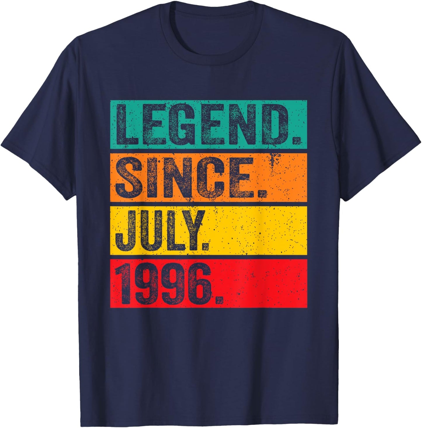Legend Since July 1996 29th Birthday 29 Years Old Vintage T-Shirt - T-Shirt | Navy