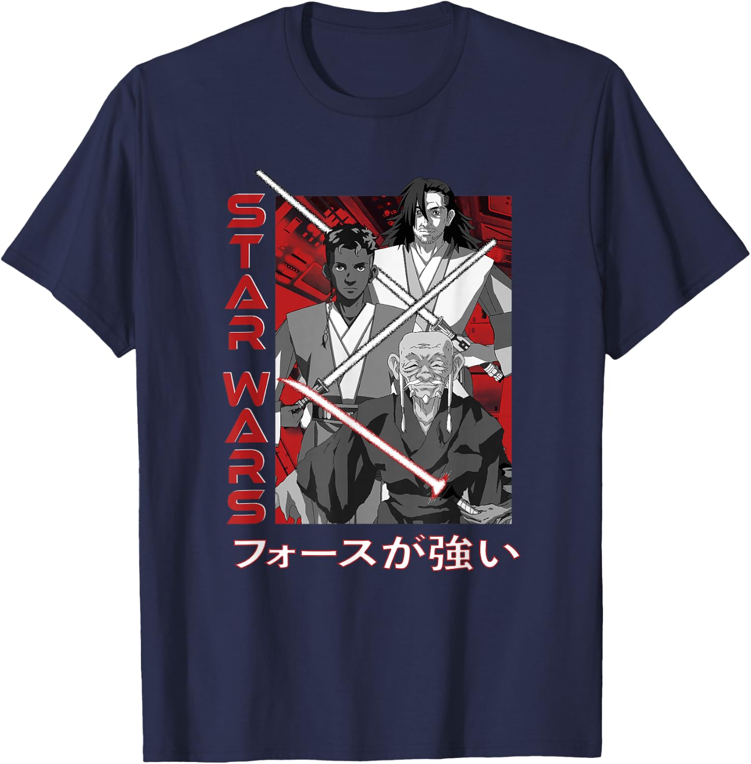 Star Wars Visions Anime Kanji Poster T-Shirt - T-Shirt | Navy