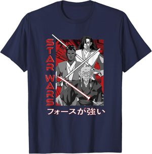 Star Wars Visions Anime Kanji Poster T-Shirt - T-Shirt | Navy