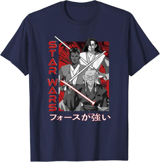 Star Wars Visions Anime Kanji Poster T-Shirt - T-Shirt | Navy