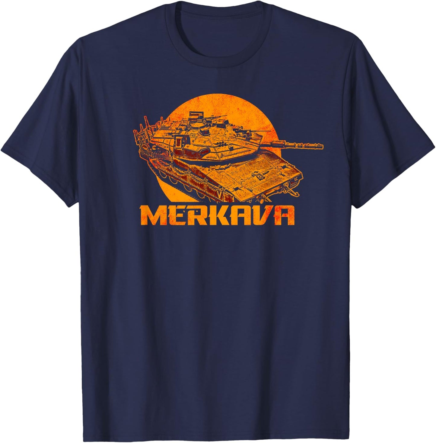 Merkava Battle Tank Israel Israeli Military T-Shirt - T-Shirt | Navy