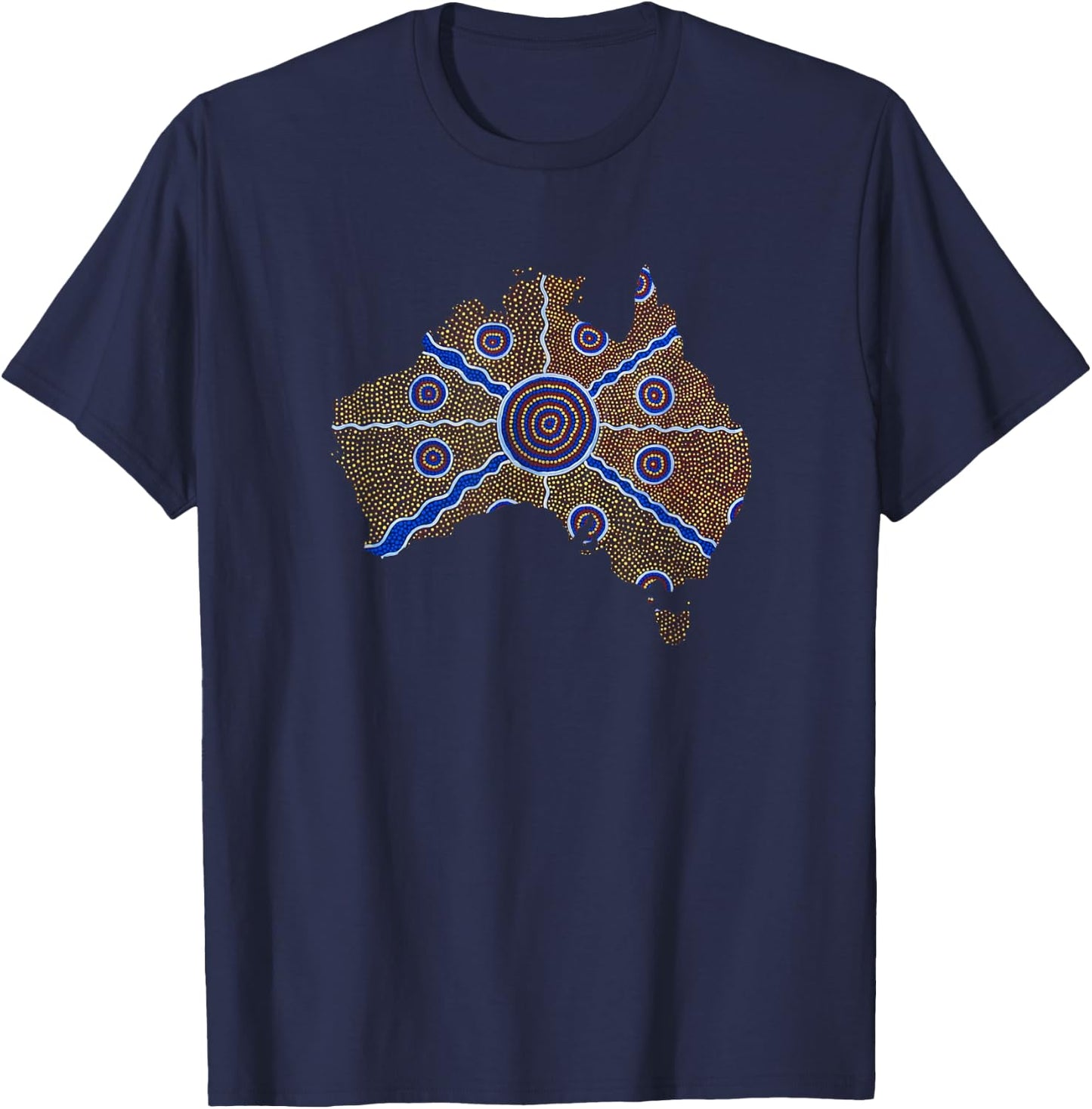Australian Aboriginal For Indegineous Aussie T-Shirt - T-Shirt | Navy