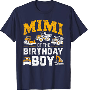 Mimi Of The Birthday Boys Construction Worker T-Shirt - T-Shirt | Navy