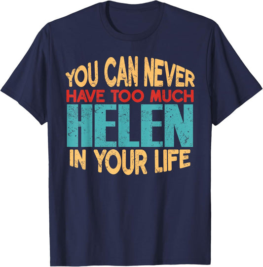 Funny Helen Personalised First Name Joke Item T-Shirt - T-Shirt | Navy