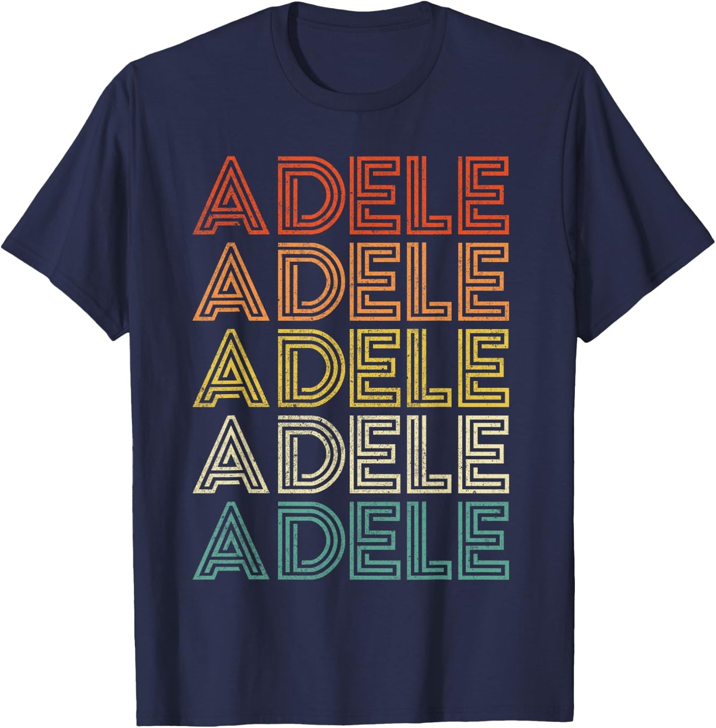 Adele Personalized Name Gifts Black Classic Fit T-Shirt - T-Shirt | Navy