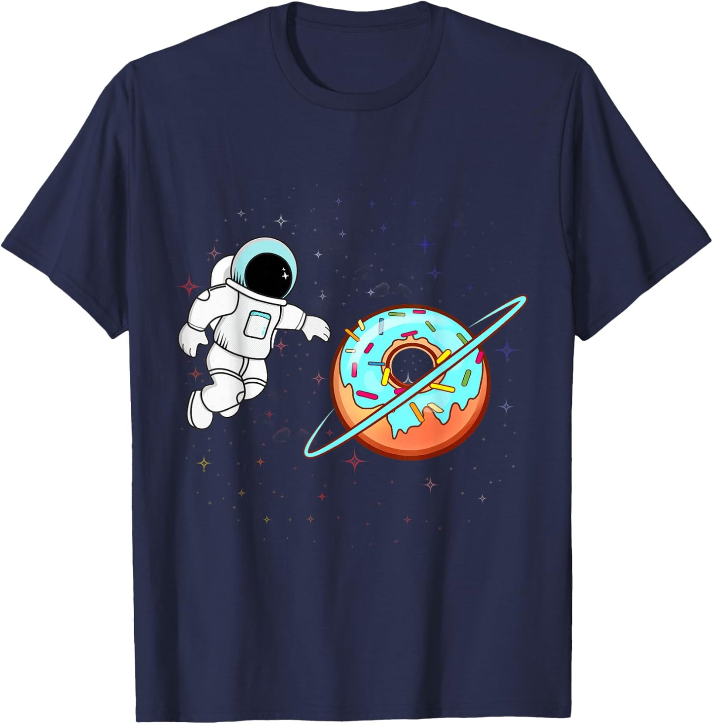 Donut Planet Astronaut Space Lover Donut Squad Gift T-Shirt - T-Shirt | Navy