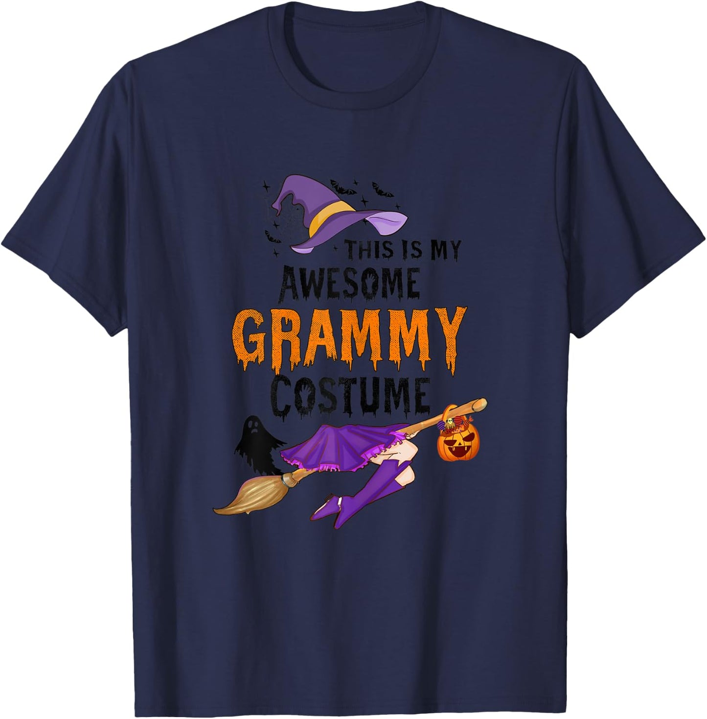 This Is My Awesome Grammy Costume Halloween Spooky Women T-Shirt - T-Shirt | Navy