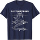 F-117 Stealth Aircraft Nighthawk Schematic Military Jet F117 T-Shirt - T-Shirt | Navy