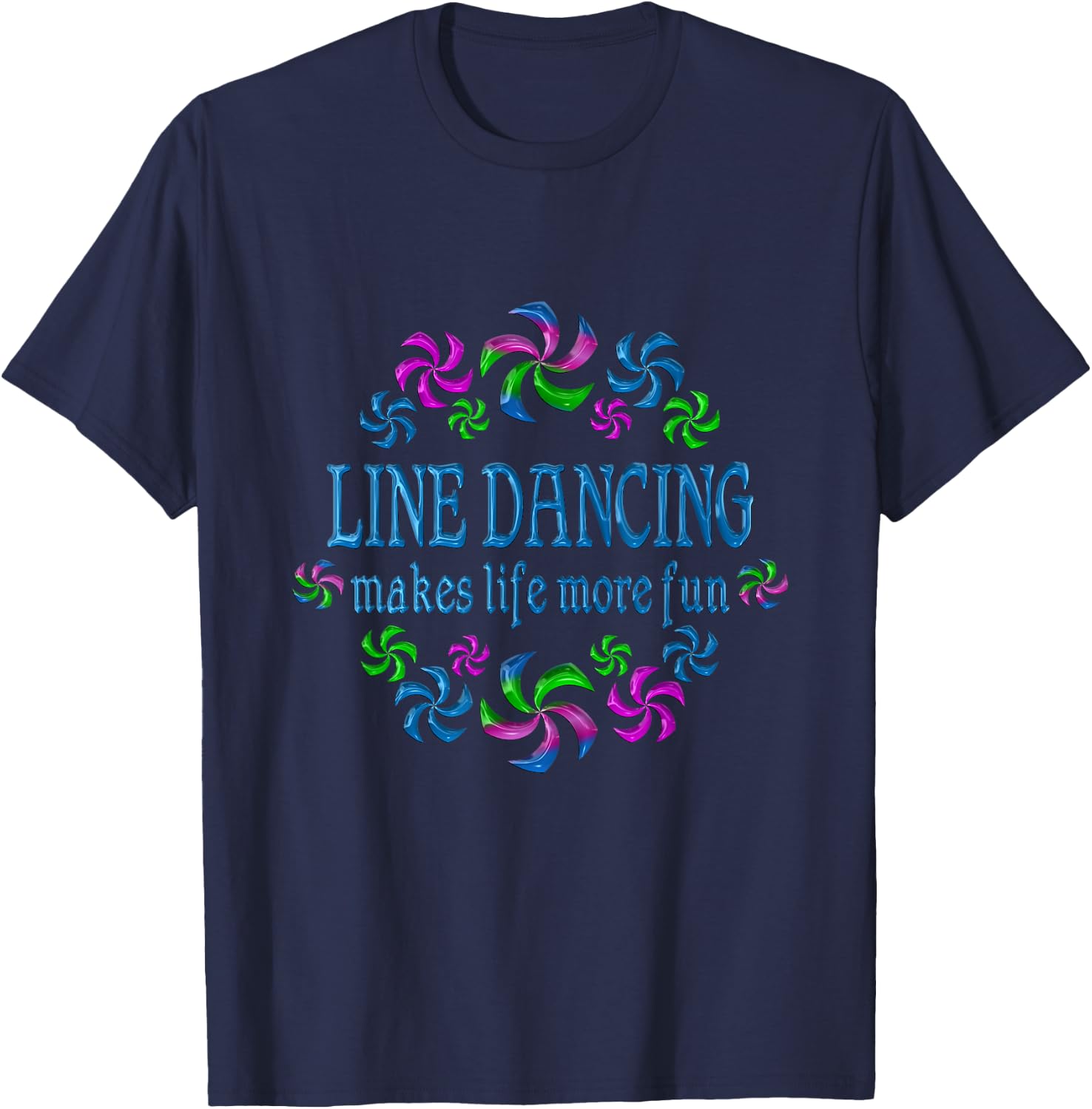 Line Dancing Fun T-Shirt - T-Shirt | Navy