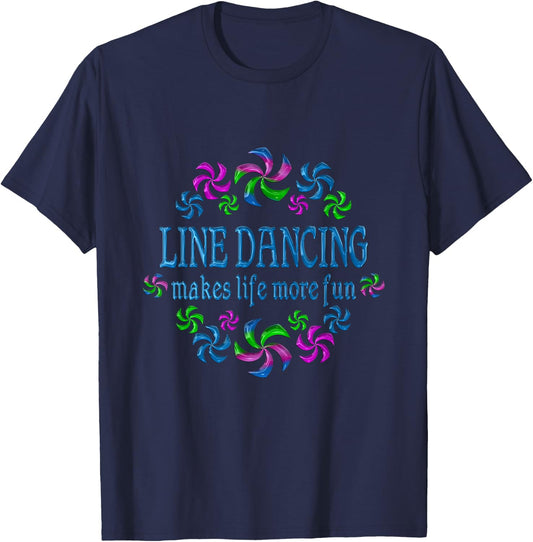 Line Dancing Fun T-Shirt - T-Shirt | Navy