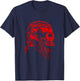 Viking Skull Odin Valhalla Valknut Symbol Viking Warrior T-Shirt - T-Shirt | Navy