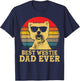 Best Westie Dad Ever Dog Lovers Retro Vintage Women Girls Kids T-Shirt - T-Shirt | Navy