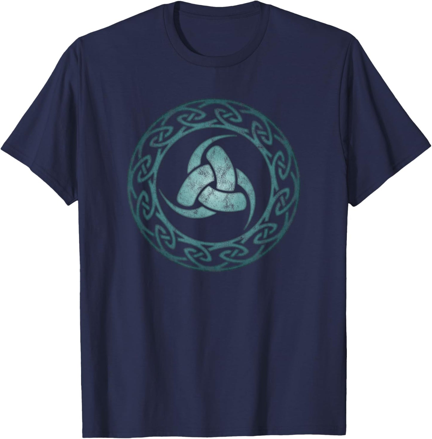Triple Horn of Odin, Celtic knots, symbol, Nordic, Thor Loki T-Shirt - T-Shirt | Navy