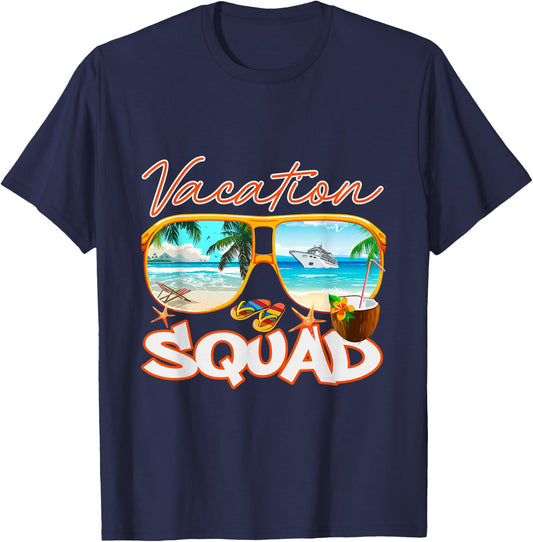 Cool Vacation Squad for Beach Cruise Cruising Trip Lovers T-Shirt - T-Shirt | Navy