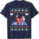 Cute Yoga Pose Santa Ugly Christmas Sweater Xmas Lovers T-Shirt - T-Shirt | Navy