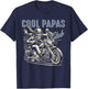 Cool Papas Club Biker Papas Retro Papa Riding Motorcycle T-Shirt - T-Shirt | Navy