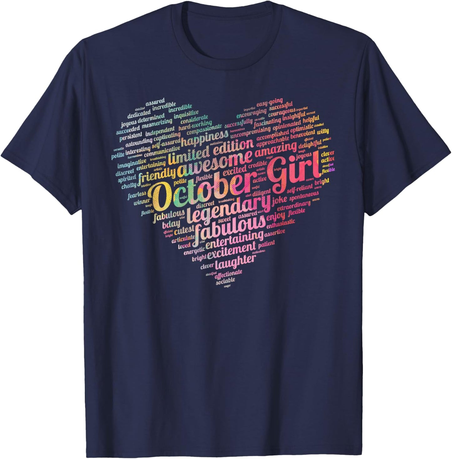 Legendary OCTOBER GIRL Awesome Fabulous My Birthday Love Mom T-Shirt - T-Shirt | Navy