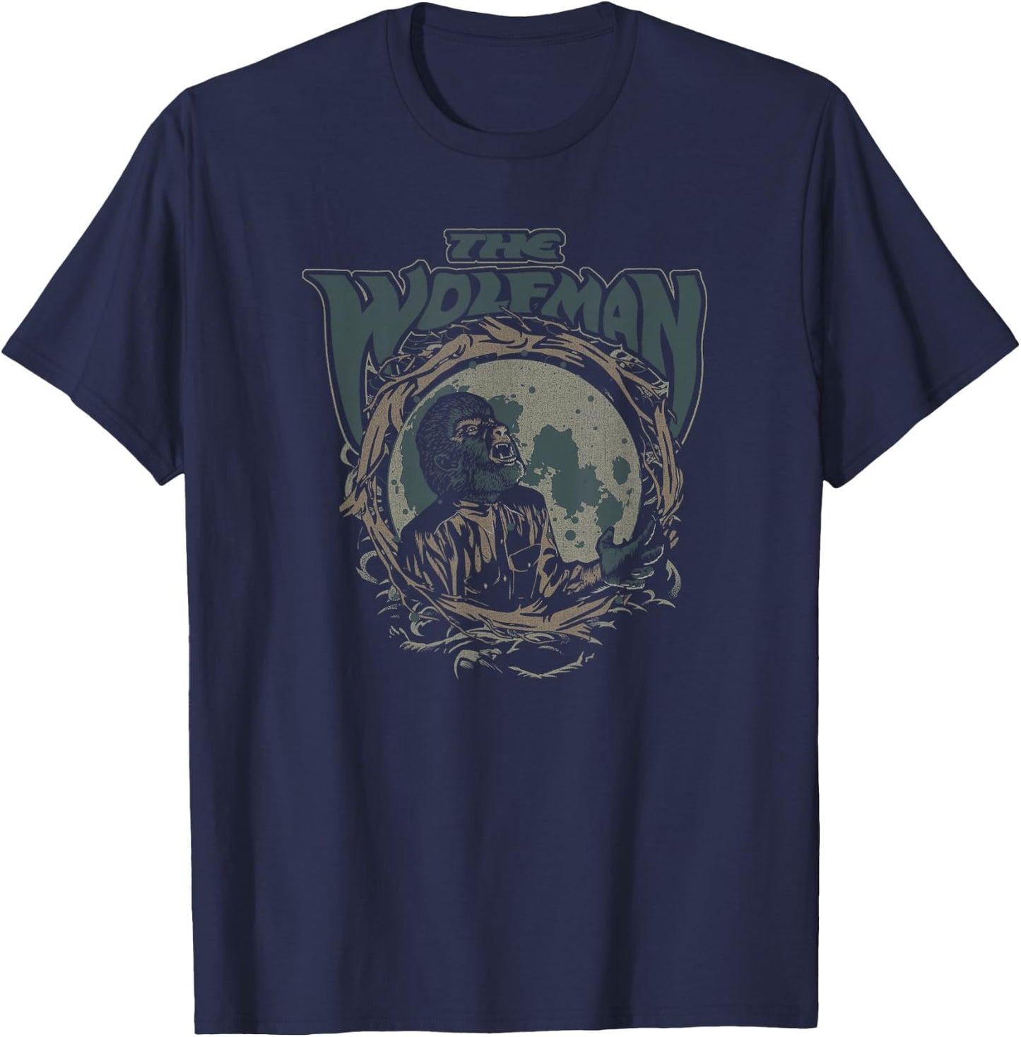 Universal Monsters The Wolfman Howls T-Shirt - T-Shirt | Navy