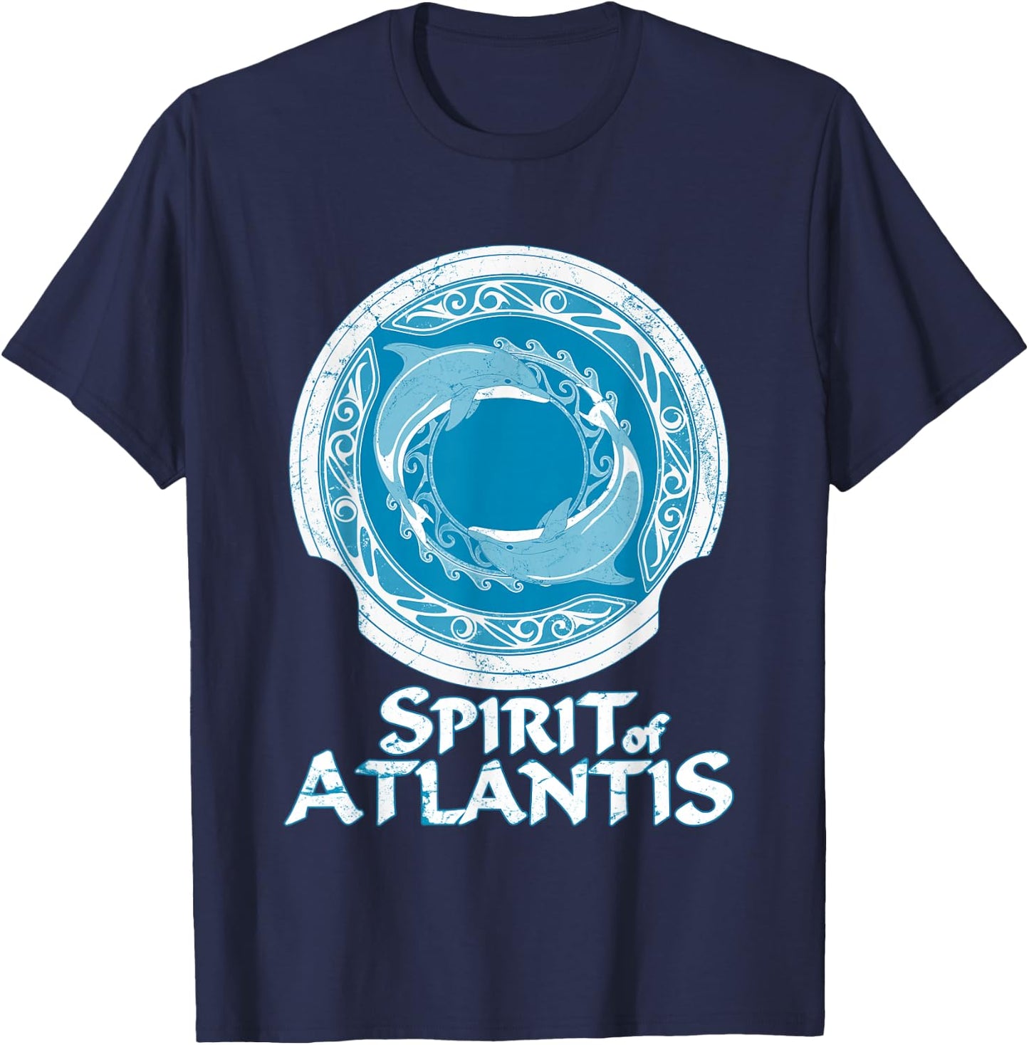 Spirit of Atlantis Symbol Sweet Dolphins T-Shirt - T-Shirt | Navy