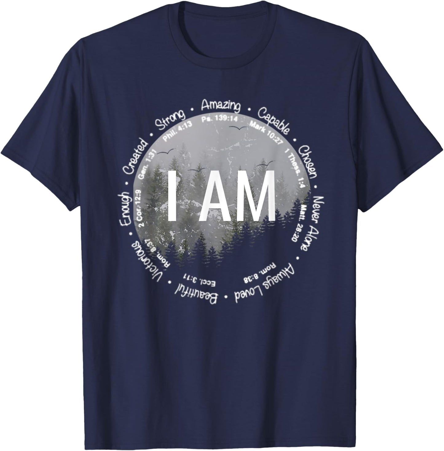 I Am A Child Of The Most High God Jesus Vintage Distressed T-Shirt - T-Shirt | Navy