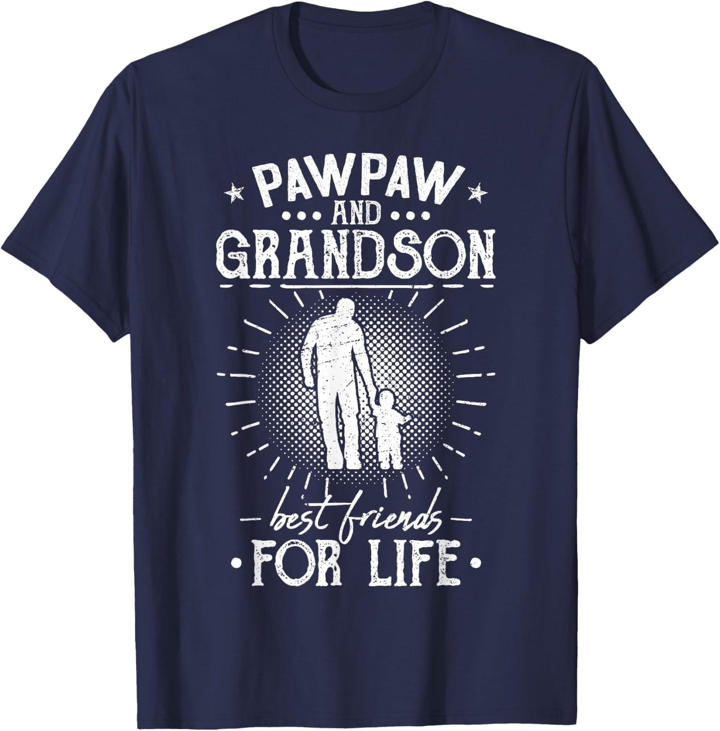 Pawpaw and Grandson Best Friends For Life T-Shirt - T-Shirt | Navy