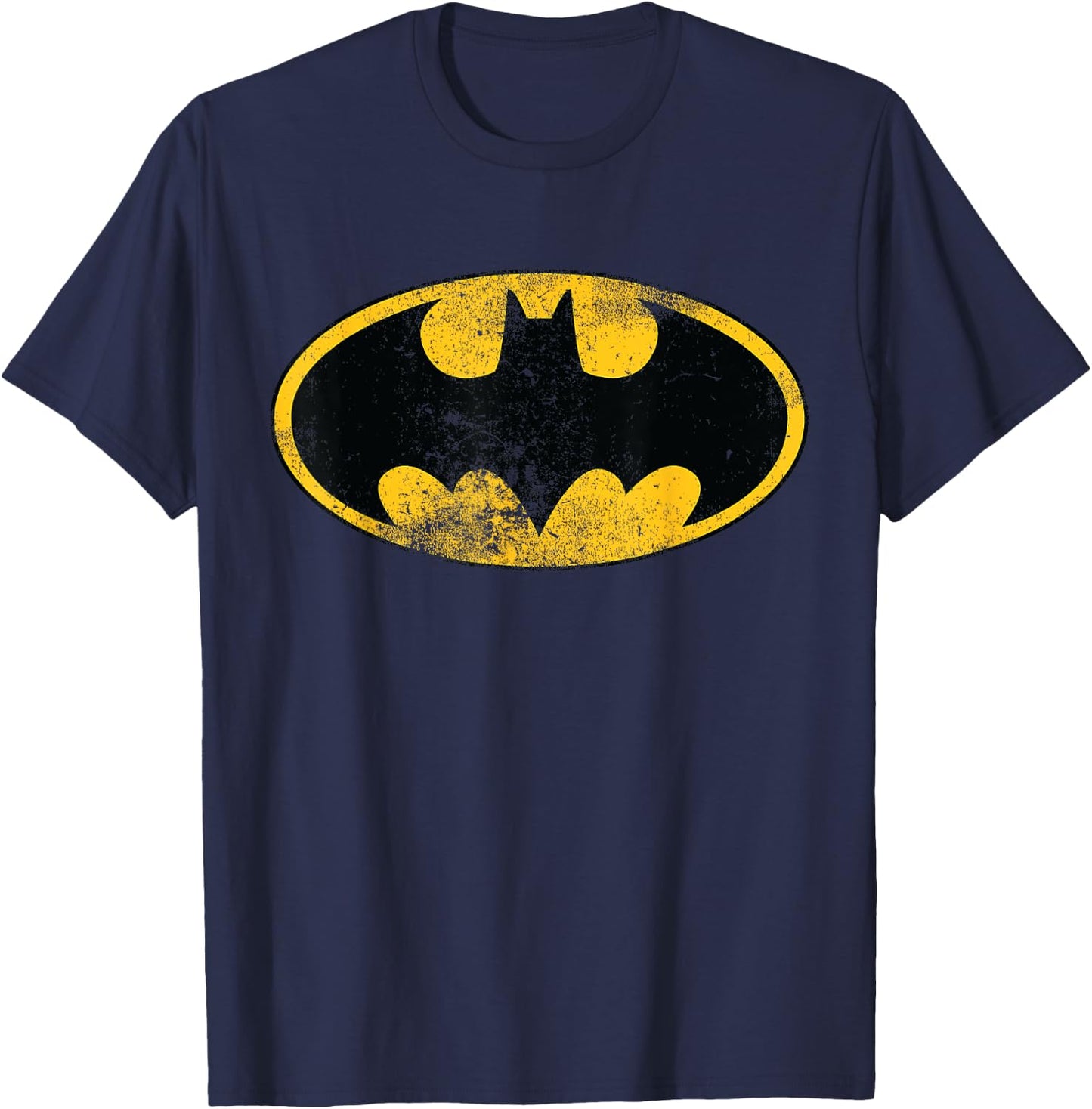 DC Batman Logo Classic Distressed T-Shirt - T-Shirt | Navy