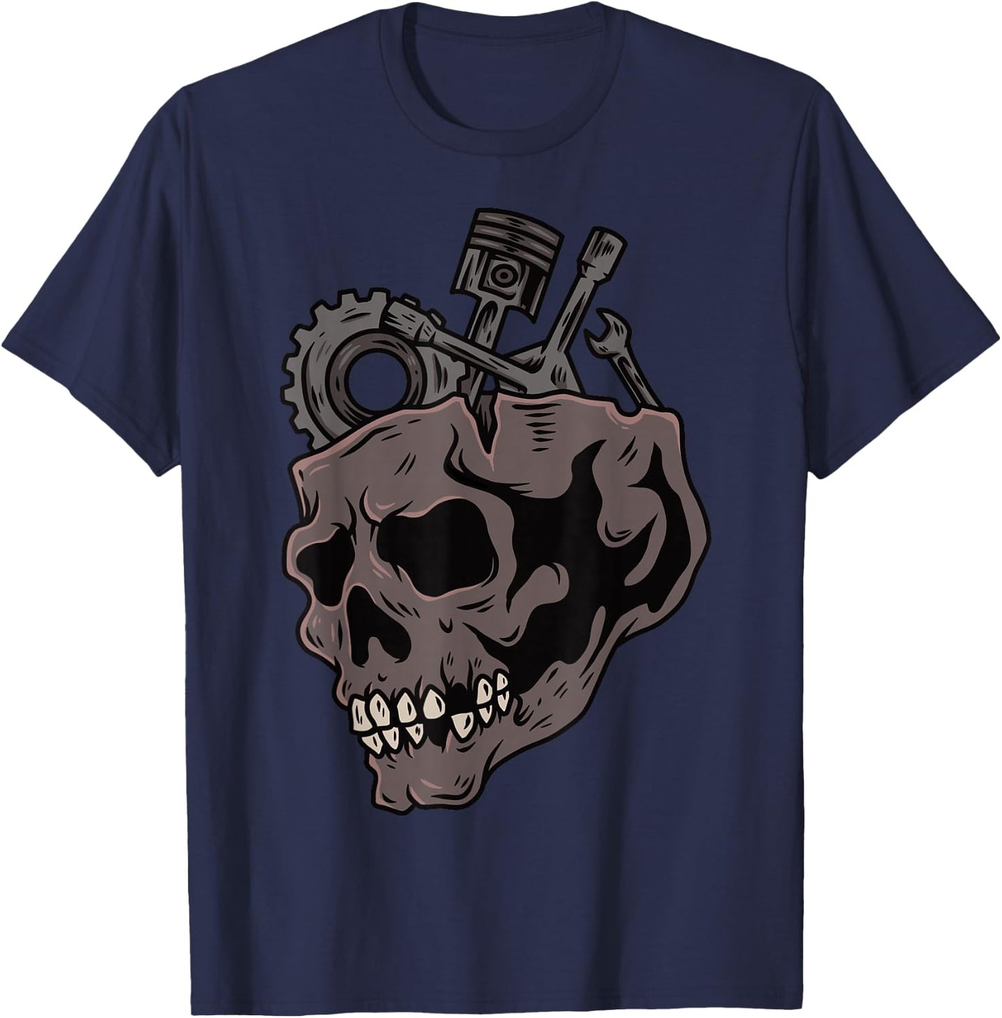 Mechanic Tool Skull T-Shirt - T-Shirt | Navy