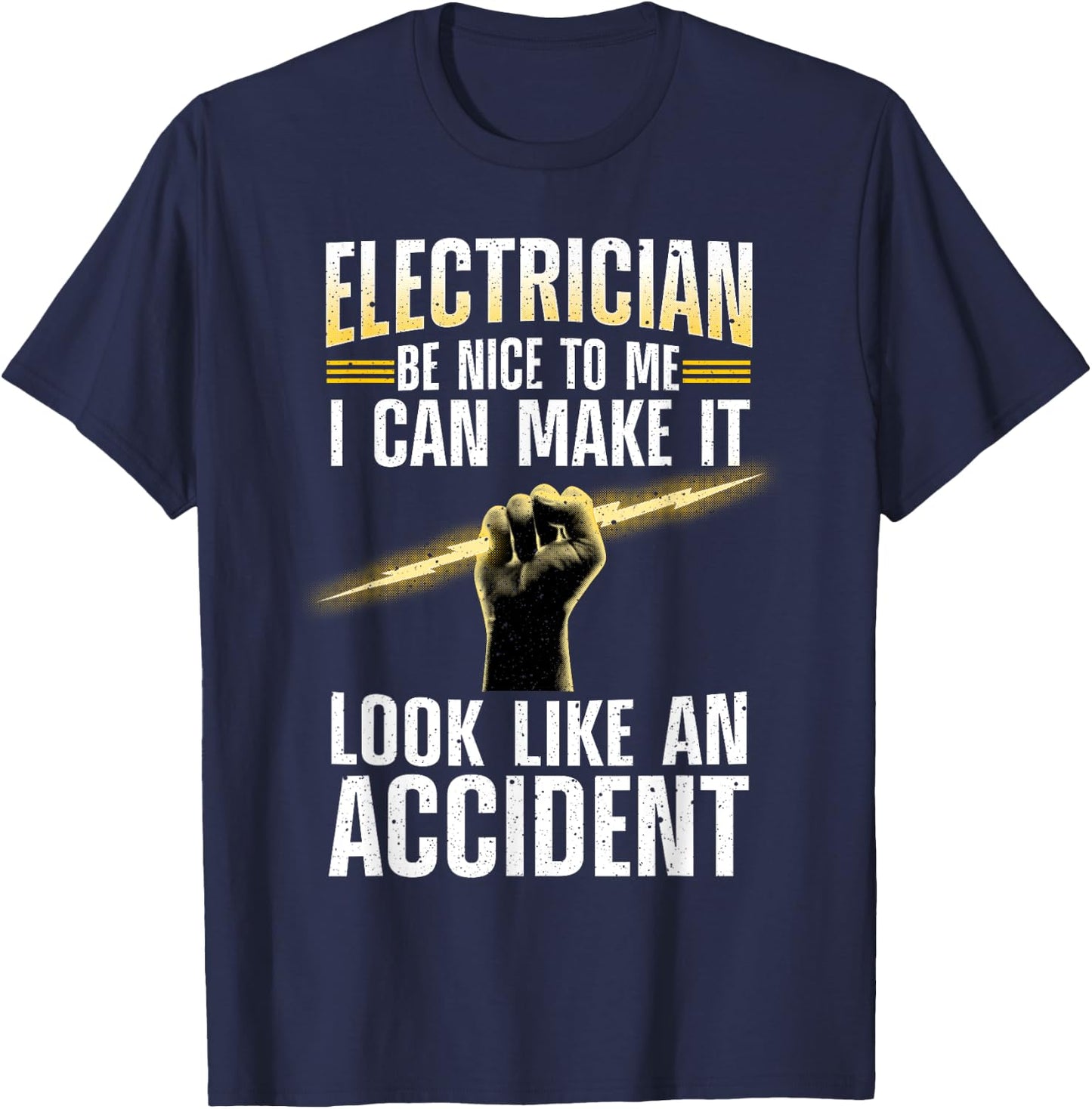 Funny Electrician Art Women Professional Electrician T-Shirt - T-Shirt | Navy