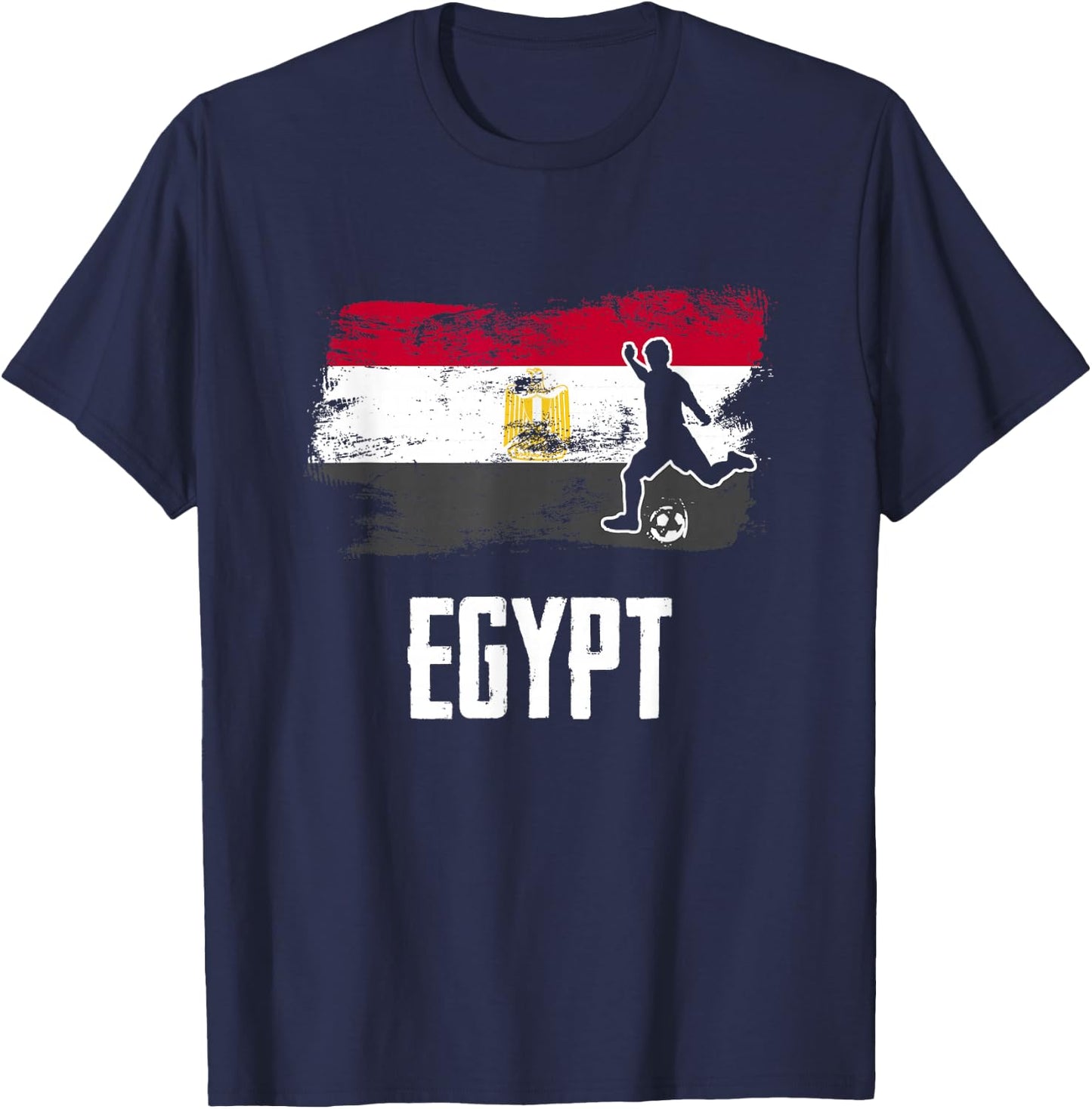 Egypt Flag Jersey Egyptian Soccer Team Egyptian T-Shirt - T-Shirt | Navy